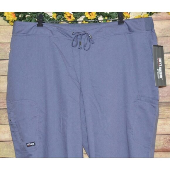 NWT Grey’s Anatomy Barco Gray Scrub Pants Women's Size 3X 3XL Straight Leg Soft - Picture 2 of 10
